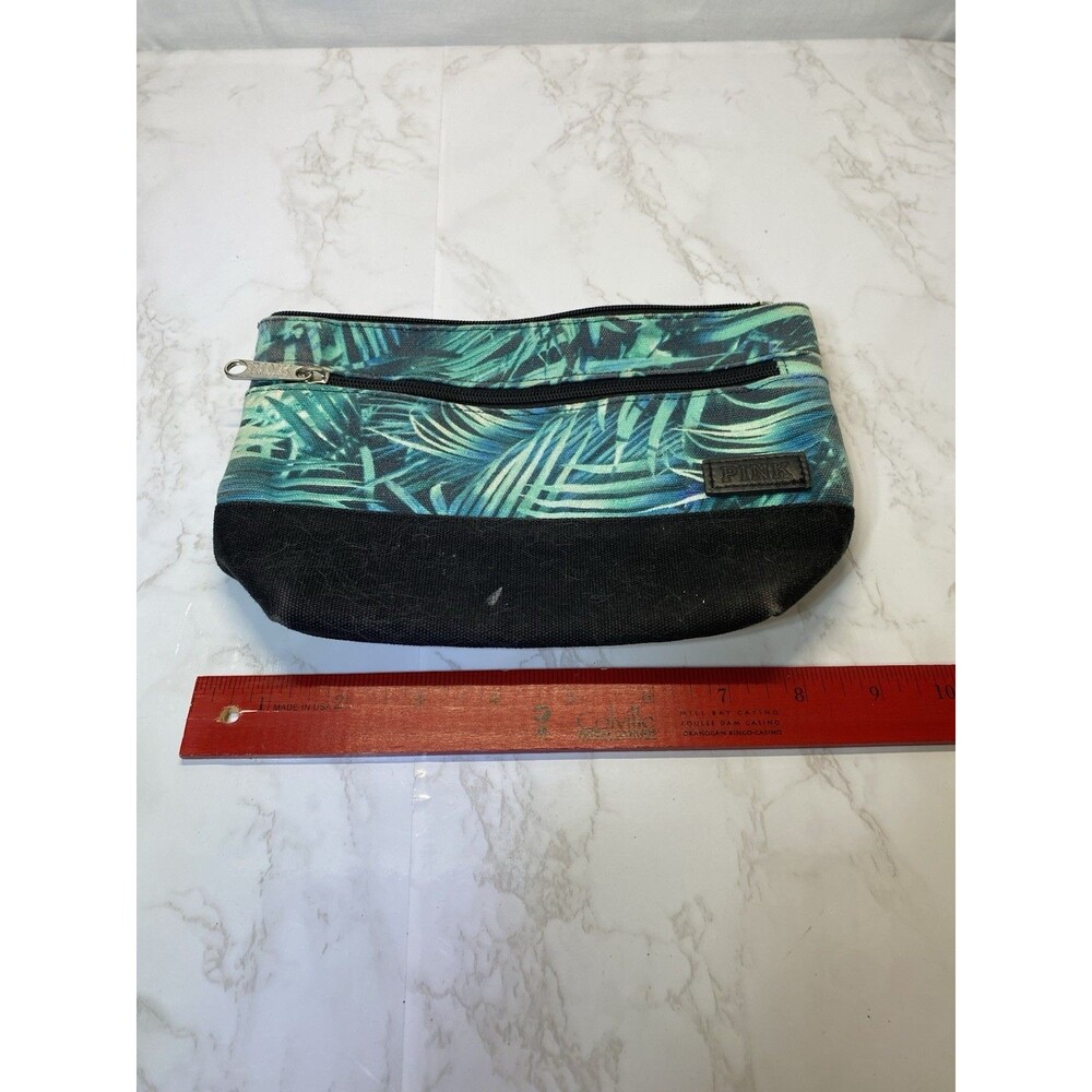 VICTORIA'S SECRET "jungle" ZIP COSMETICS POUCH PURSE CLUTCH BAG